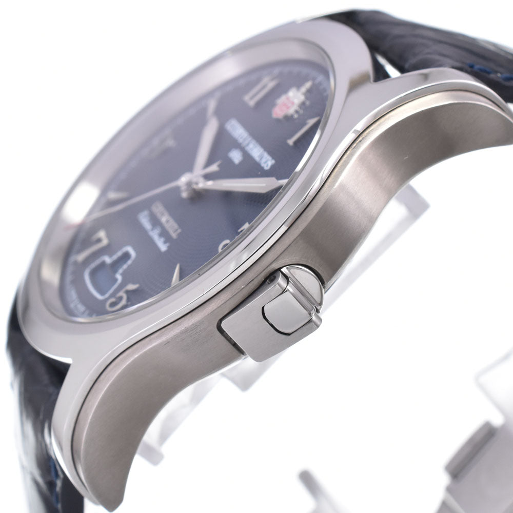 with paper CUERVO Y SOBRINOS Robust Churchill, Sir Winston 2810-1SW World Limited 100 gray Dial Automatic Men's
 Watch O#148845