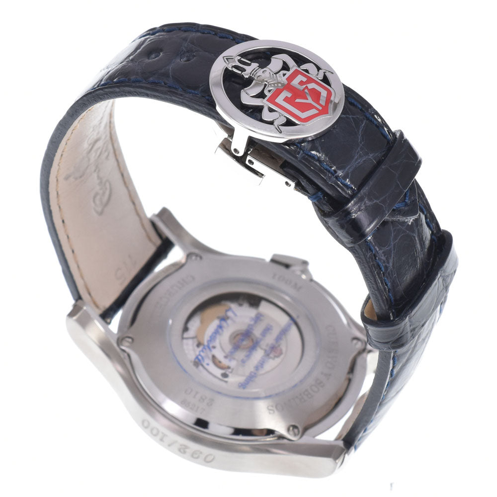 with paper CUERVO Y SOBRINOS Robust Churchill, Sir Winston 2810-1SW World Limited 100 gray Dial Automatic Men's
 Watch O#148845