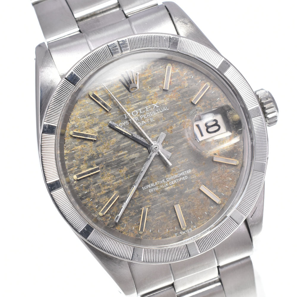 ROLEX Oyster perpetual date 1501 vintage Cal.1570 Mosaic Dial gray Dial Automatic Men's
 Watch O#148849