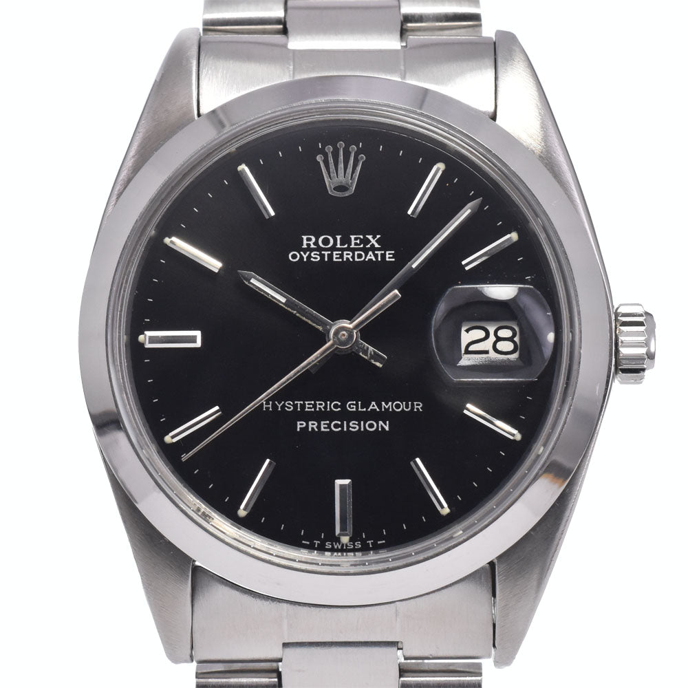 ROLEX Oyster Date Hysteric Glamour 6694 vintage Cal.1225 black Dial Hand Winding Men's
 Watch O#148852