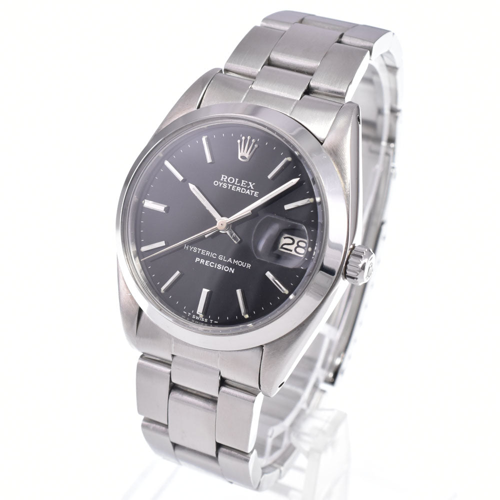 ROLEX Oyster Date Hysteric Glamour 6694 vintage Cal.1225 black Dial Hand Winding Men's
 Watch O#148852