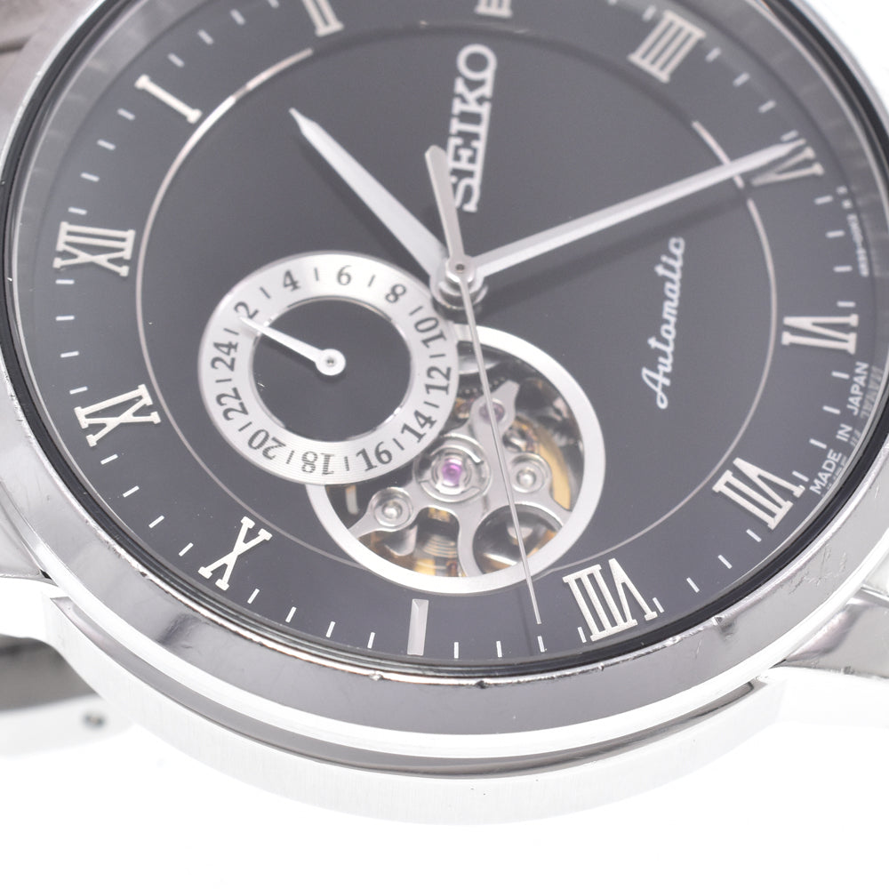 SEIKO Pureza 4R39-00M0 see-through back black Dial Automatic Men's
 Watch E#148854