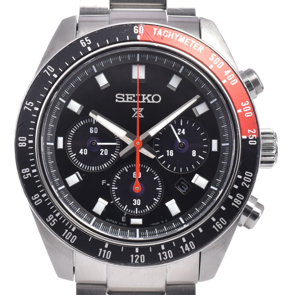 with paper SEIKO Prospex Speed Timer SBDL099/V192-0AH0 Chronograph black Dial Solar Men's
 Watch O#148857