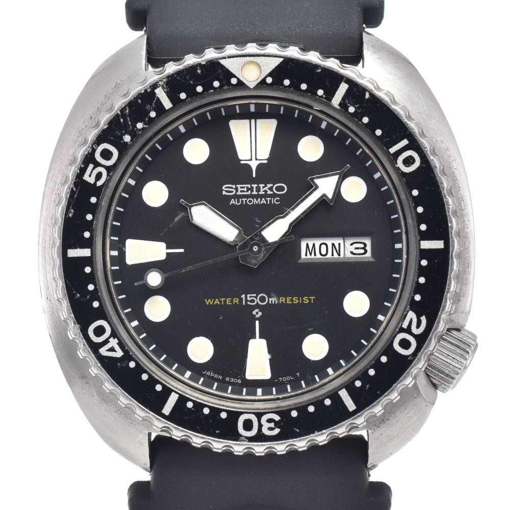 SEIKO Third diver 150m 6306-7001 Day date black Dial Automatic Men's
 Watch Q#148858