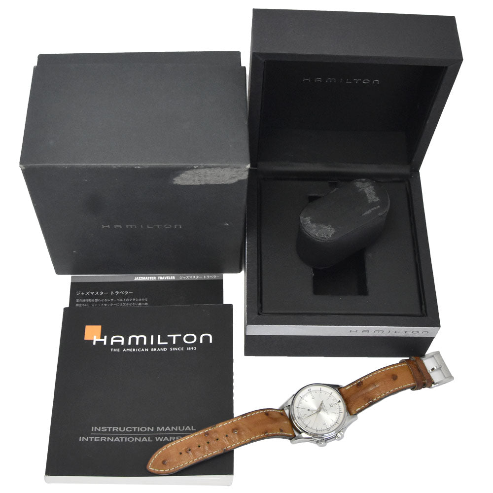 HAMILTON Jazz master H326250 GMT see-through back Silver Dial Automatic Men's
 Watch P#148862