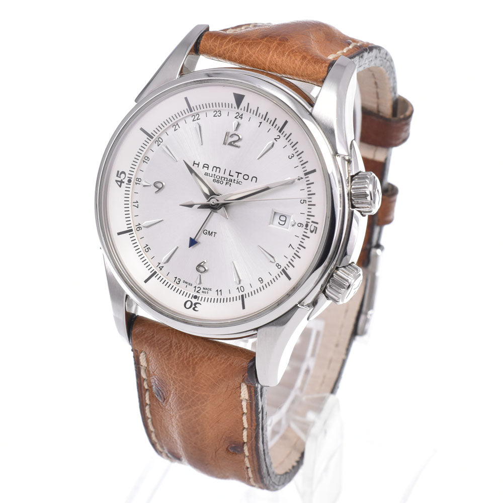 HAMILTON Jazz master H326250 GMT see-through back Silver Dial Automatic Men's
 Watch P#148862