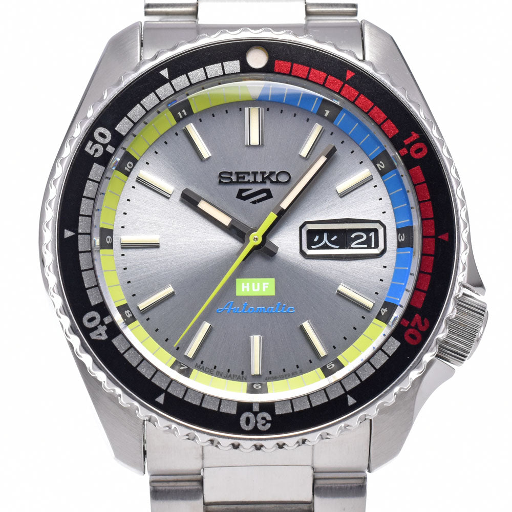 with paper SEIKO 5 sports SBSA279/4R36-16J0 HUF Collaboration Limited Edition gray Dial Automatic Men's
 Watch O#148863