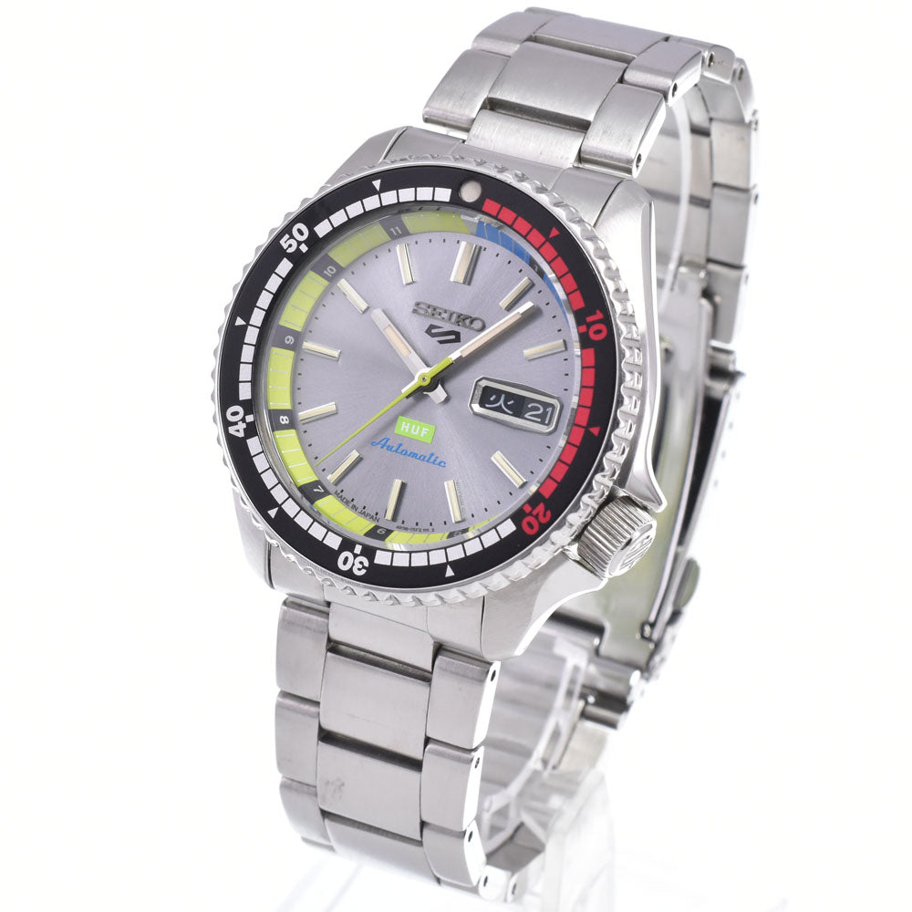with paper SEIKO 5 sports SBSA279/4R36-16J0 HUF Collaboration Limited Edition gray Dial Automatic Men's
 Watch O#148863