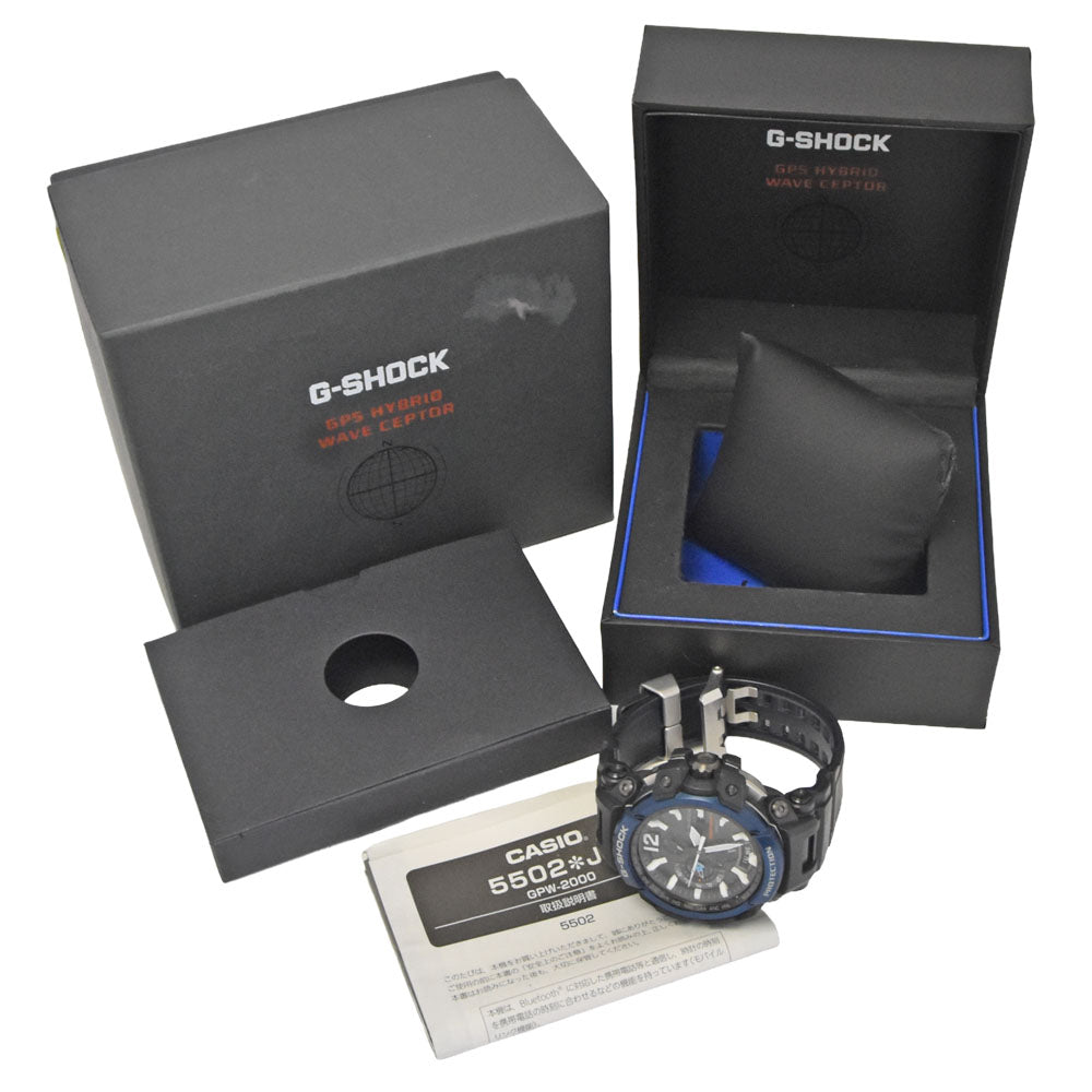 CASIO G-SHOCK Gravity Master GPW-2000-1A2JF Bluetooth-enabled GPS Hybrid black Dial GPS Solar Men's
 Watch O#148868