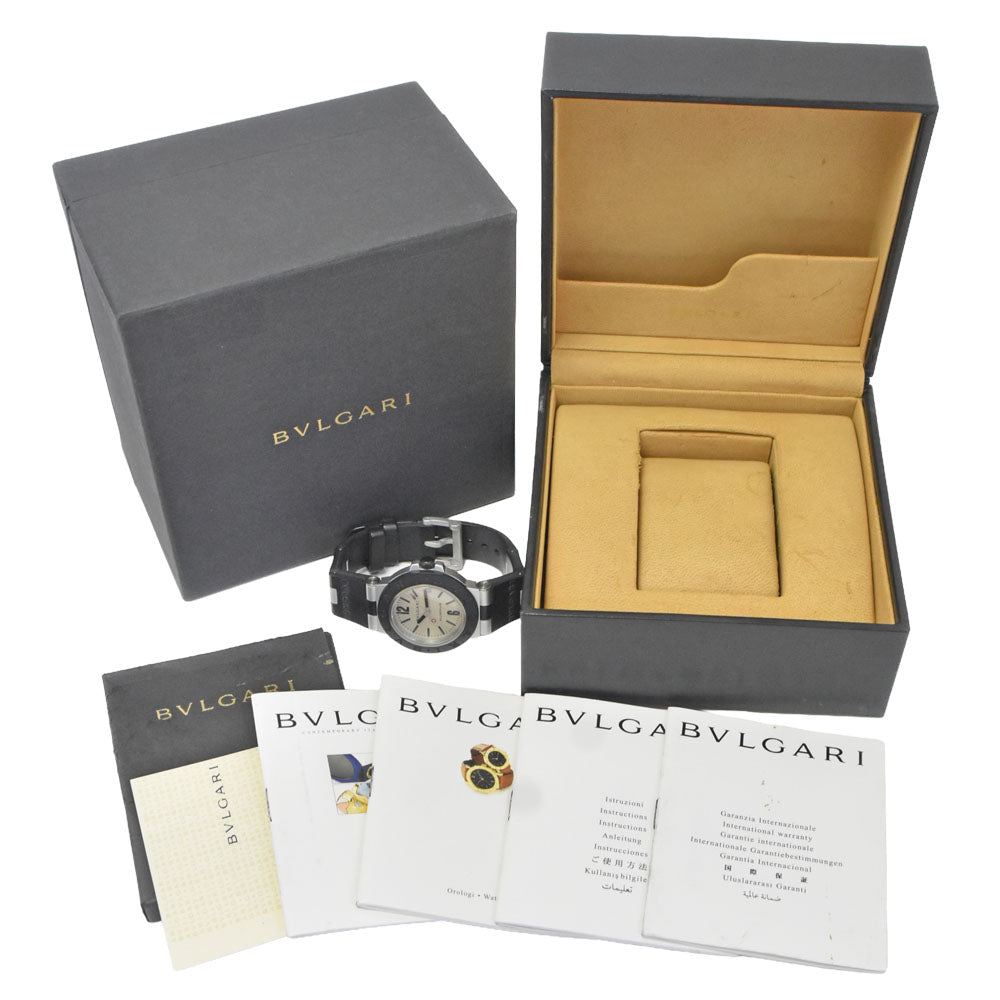 with paper BVLGARI aluminum AL38TA Silver Dial Automatic Men's
 Watch O#148869