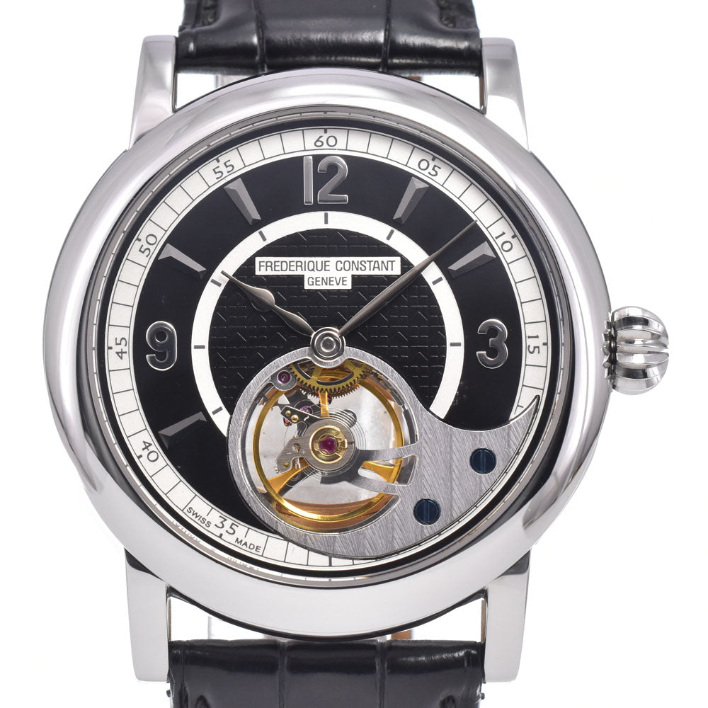 FREDERIQUE CONSTANT FC930X4H6 see-through back Black / Silver Dial Automatic Men's
 Watch A#148878