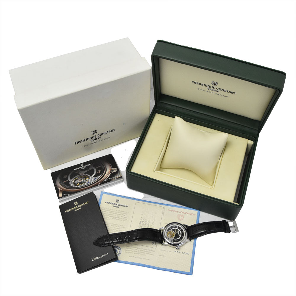 FREDERIQUE CONSTANT FC930X4H6 see-through back Black / Silver Dial Automatic Men's
 Watch A#148878