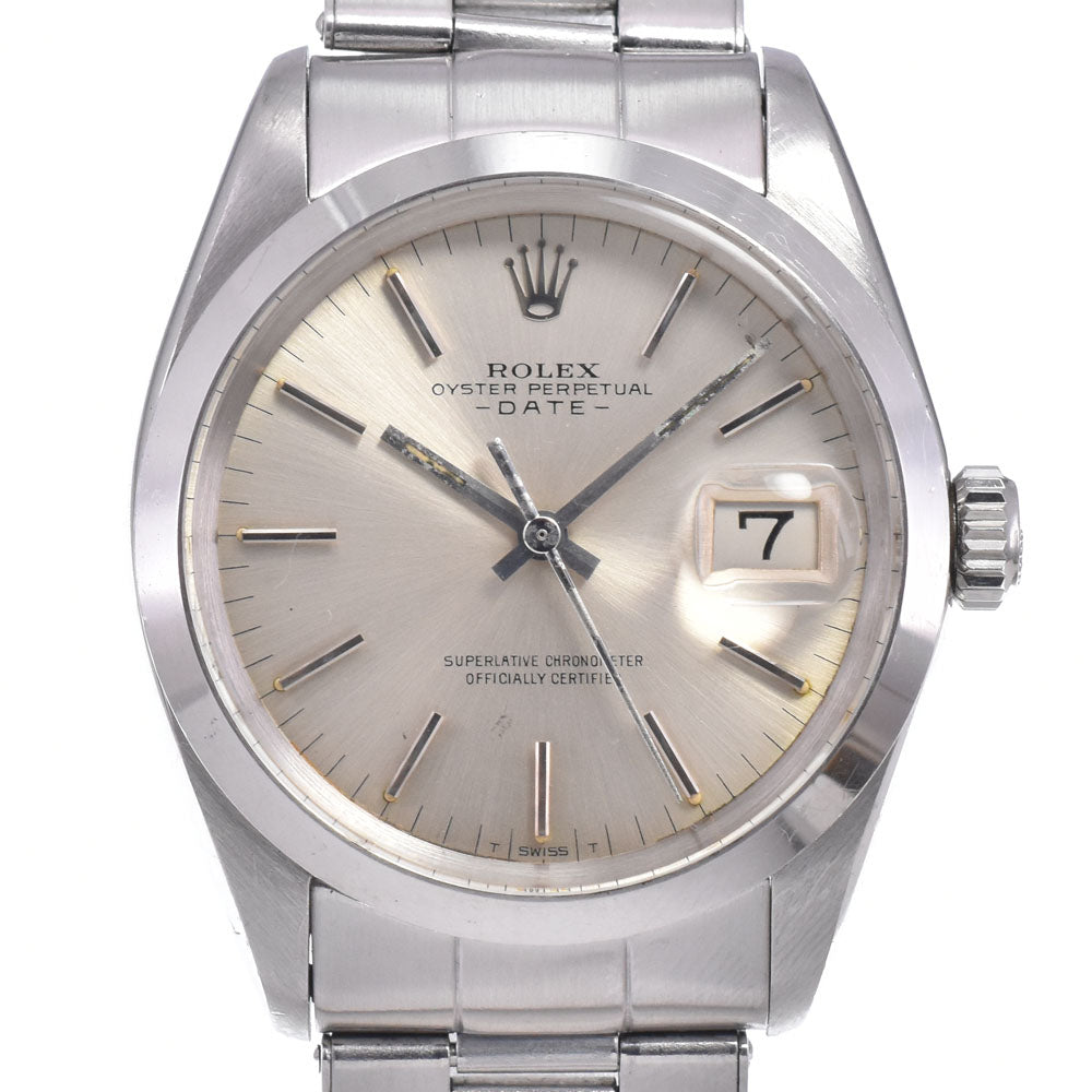 ROLEX Oyster perpetual date 1500 vintage Cal.1570 Silver Dial Automatic Men's
 Watch Q#148881