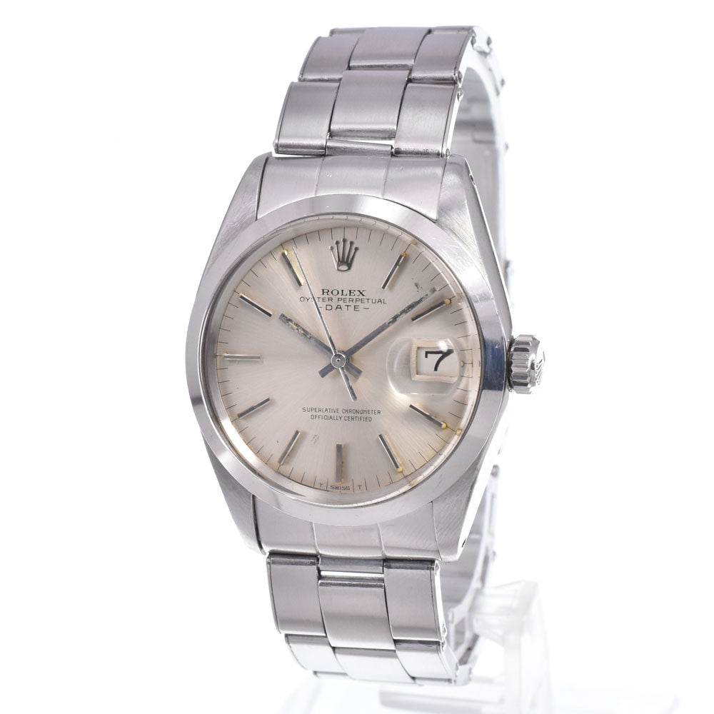 ROLEX Oyster perpetual date 1500 vintage Cal.1570 Silver Dial Automatic Men's
 Watch Q#148881