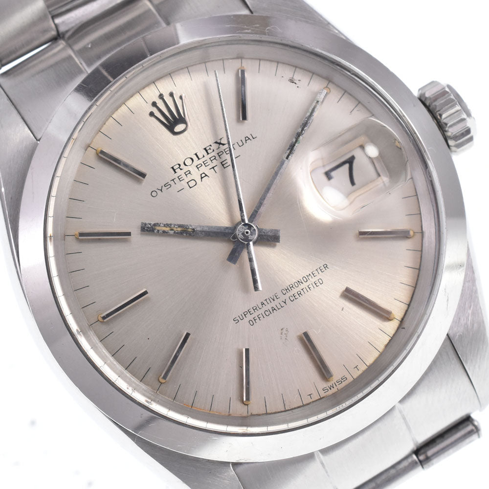 ROLEX Oyster perpetual date 1500 vintage Cal.1570 Silver Dial Automatic Men's
 Watch Q#148881
