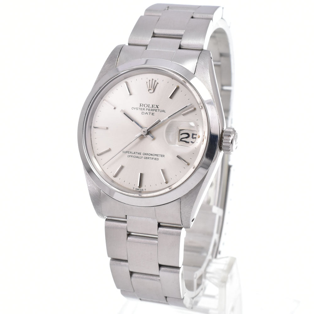 ROLEX Oyster perpetual date 1500 vintage Cal.1570 Silver Dial Automatic Men's
 Watch G#149893
