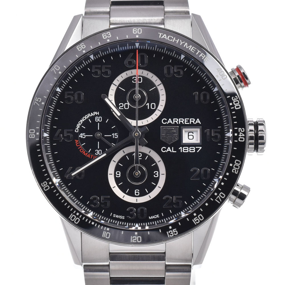 with paper TAG HEUER Carrera Caliber 1887 CAR2A10-5 Chronograph black Dial Automatic Men's
 Watch Q#148894