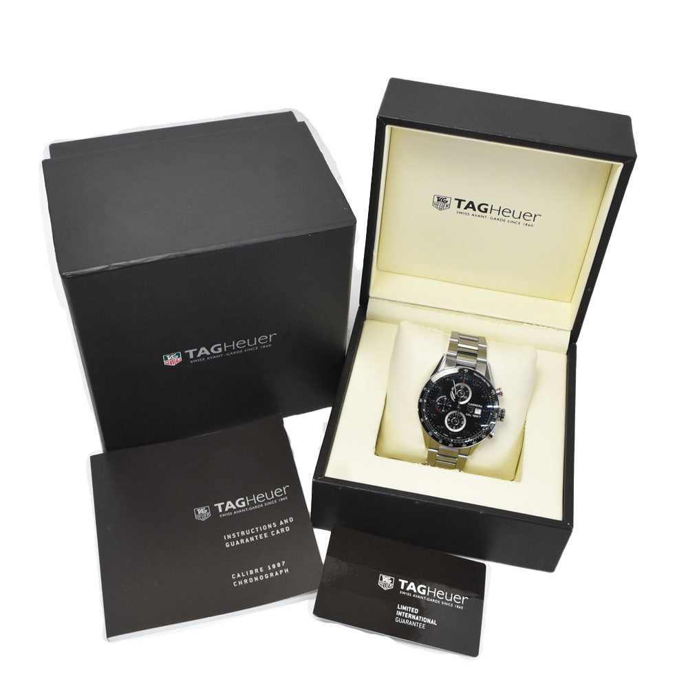 with paper TAG HEUER Carrera Caliber 1887 CAR2A10-5 Chronograph black Dial Automatic Men's
 Watch Q#148894