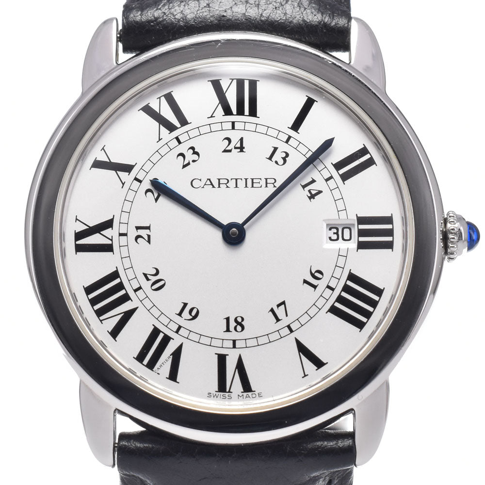 CARTIER Ronde SoloLM W6700255 Date Silver Dial Quartz Men's
 Watch O#148899
