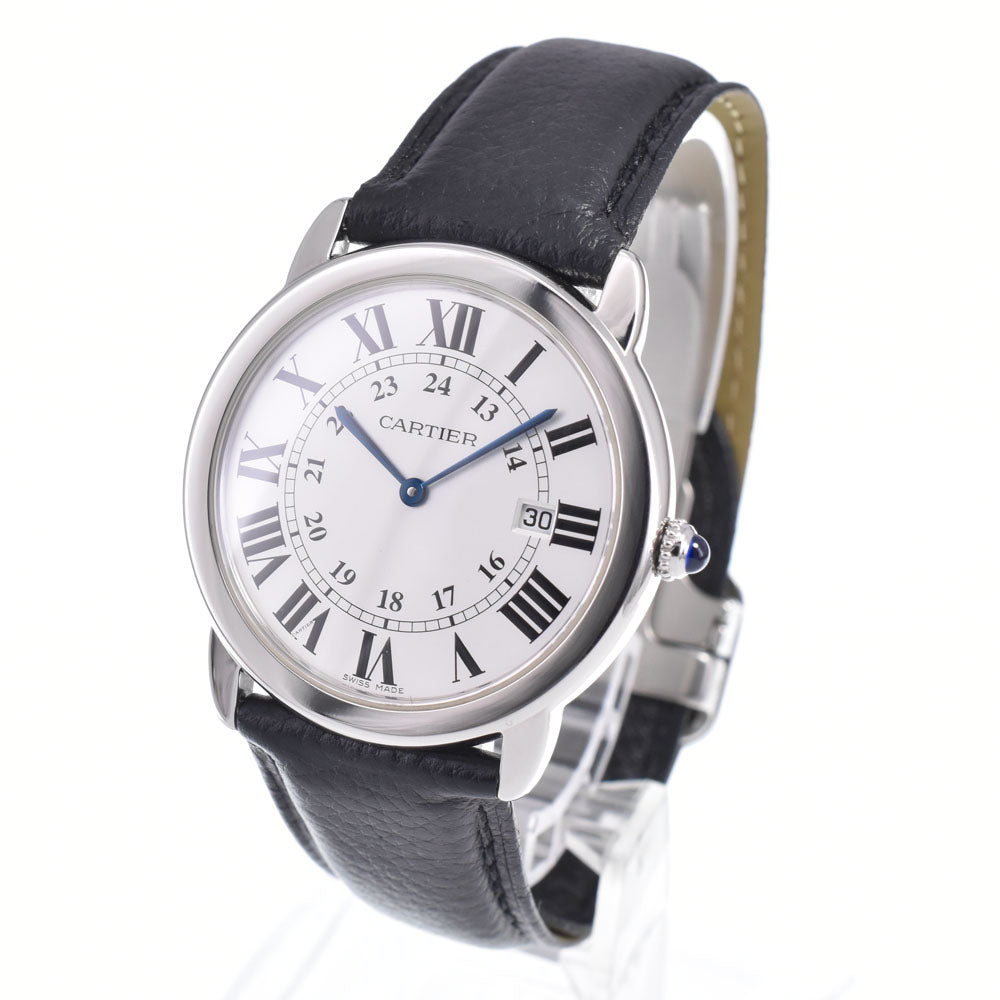 CARTIER Ronde SoloLM W6700255 Date Silver Dial Quartz Men's
 Watch O#148899