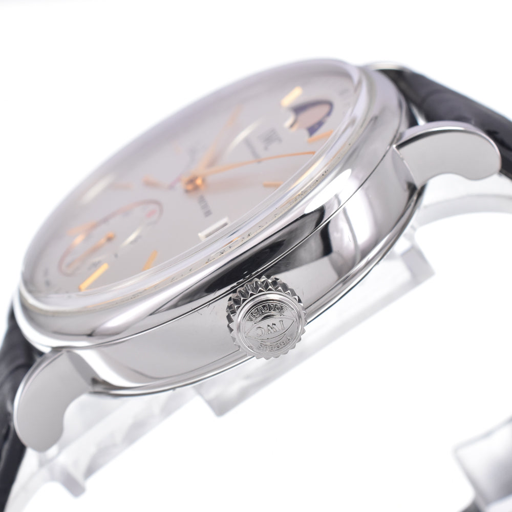 IWC SCHAFFHAUSEN Portofino Hand-Wound IW516401 Power reserve moon phase Silver Dial Hand Winding Men's
 Watch P#148900