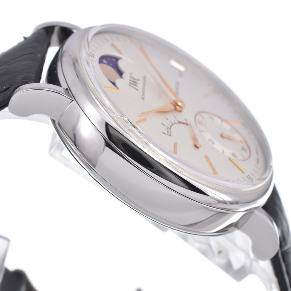IWC SCHAFFHAUSEN Portofino Hand-Wound IW516401 Power reserve moon phase Silver Dial Hand Winding Men's
 Watch P#148900