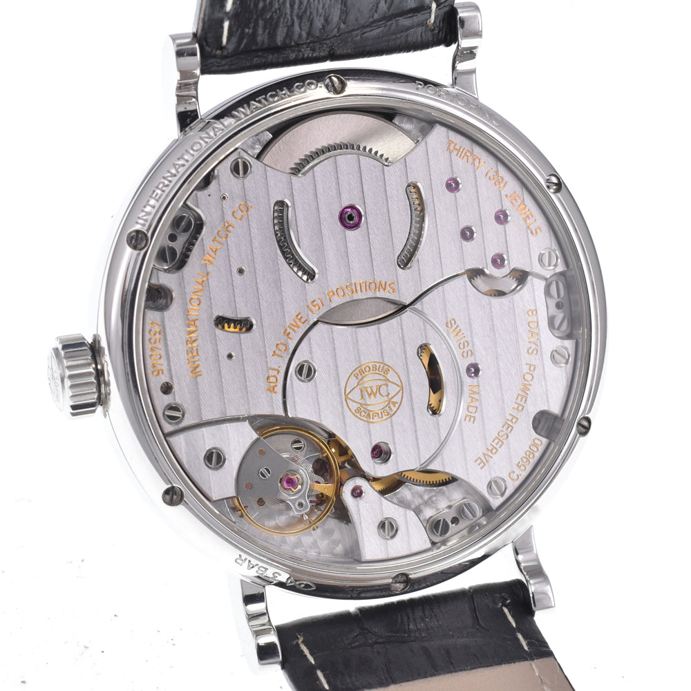 IWC SCHAFFHAUSEN Portofino Hand-Wound IW516401 Power reserve moon phase Silver Dial Hand Winding Men's
 Watch P#148900