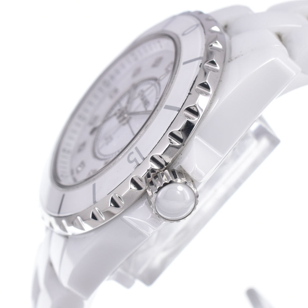CHANEL J12 H1628 White ceramic with 12 diamonds white Dial Quartz Ladies
 Watch Q#148901