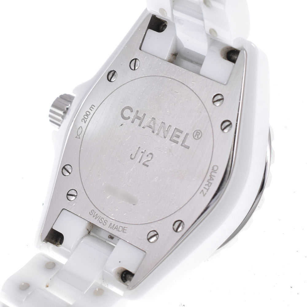 CHANEL J12 H1628 White ceramic with 12 diamonds white Dial Quartz Ladies
 Watch Q#148901