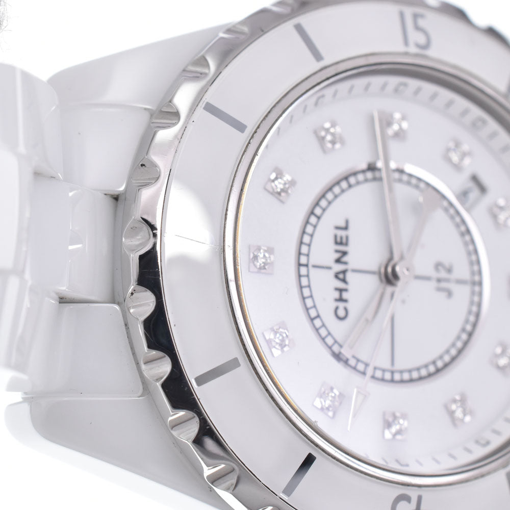 CHANEL J12 H1628 White ceramic with 12 diamonds white Dial Quartz Ladies
 Watch Q#148901