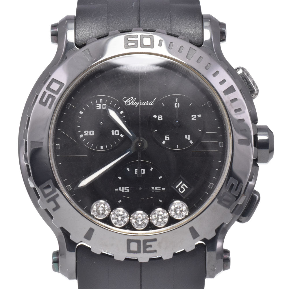 Chopard Happy Sports Chrono 28/8499-3007 5PDiamond black Dial Quartz Men's
 Watch Q#148903