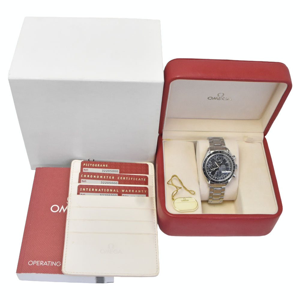 with paper OMEGA Speedmaster Triple calendar 3220.50 Chronograph black Dial Automatic Men's
 Watch P#148904