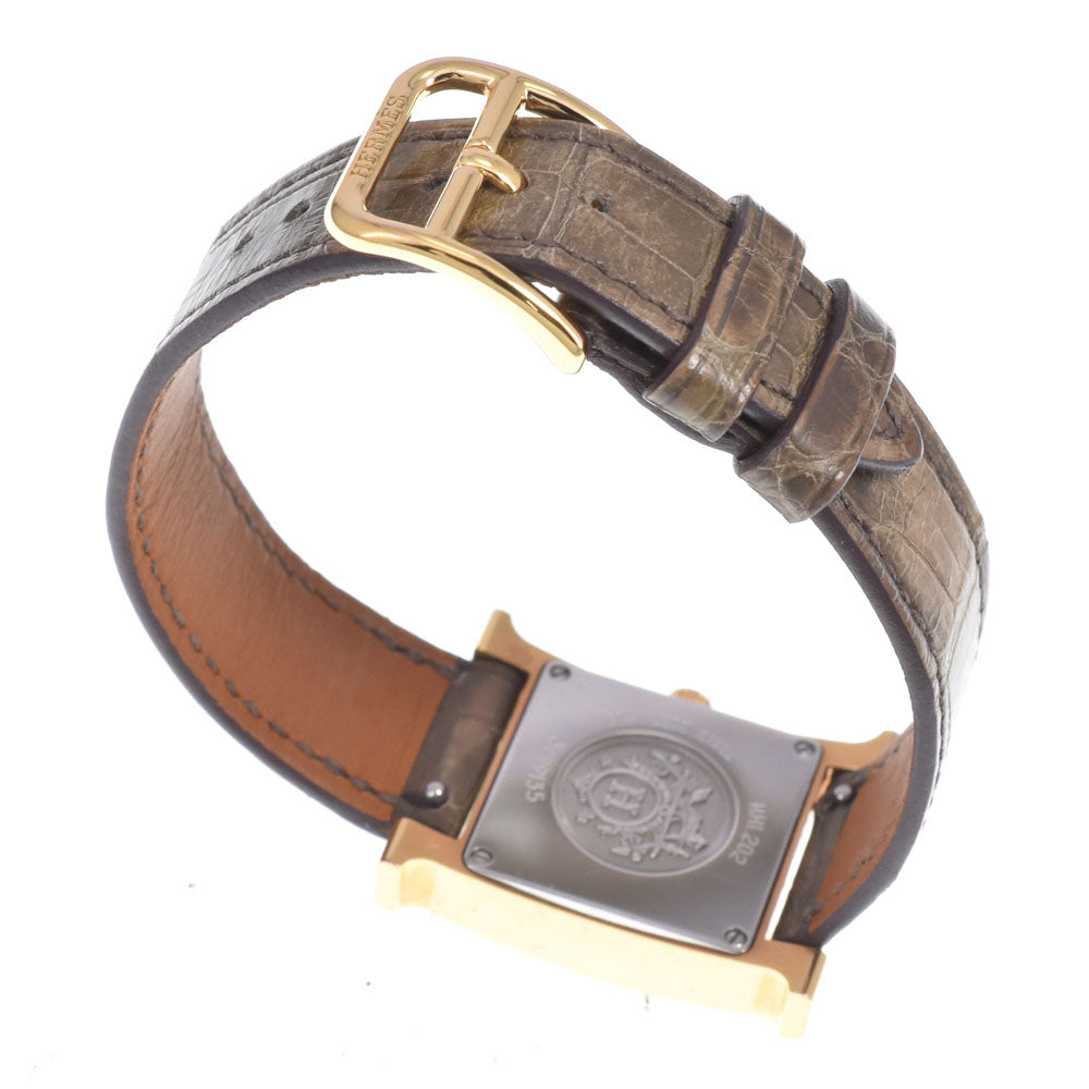 with paper HERMES H watch HH1.202 White shell Dial Quartz Ladies
 Watch O#148905