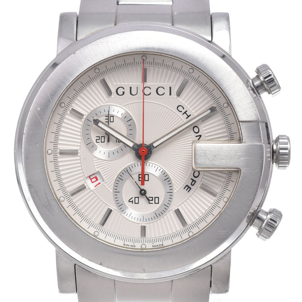 GUCCI G Chrono YA101339(101M) Chronograph white Dial Quartz Men's
 Watch P#148914
