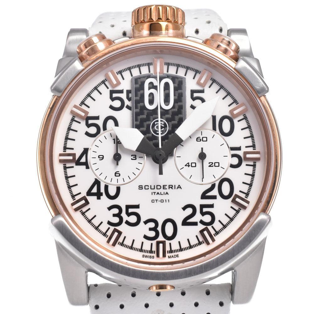 with paper CT SCUDERIA Touring CS10123 Chronograph white Dial Quartz Men's
 Watch O#148916