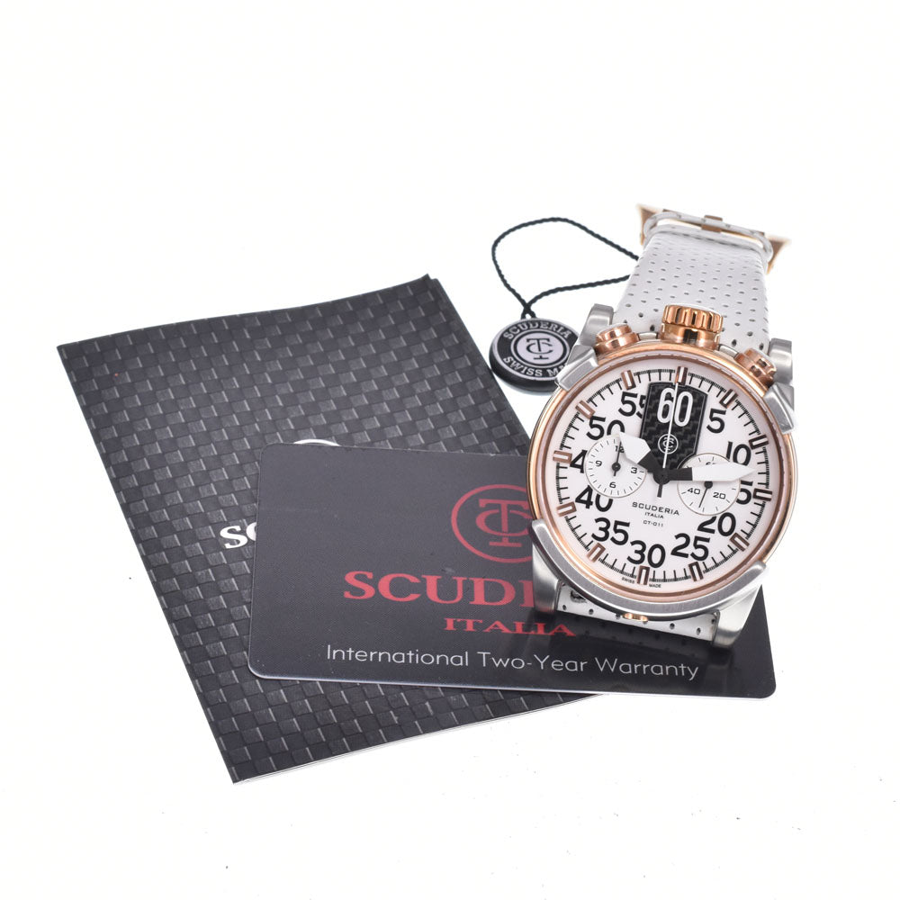 with paper CT SCUDERIA Touring CS10123 Chronograph white Dial Quartz Men's
 Watch O#148916