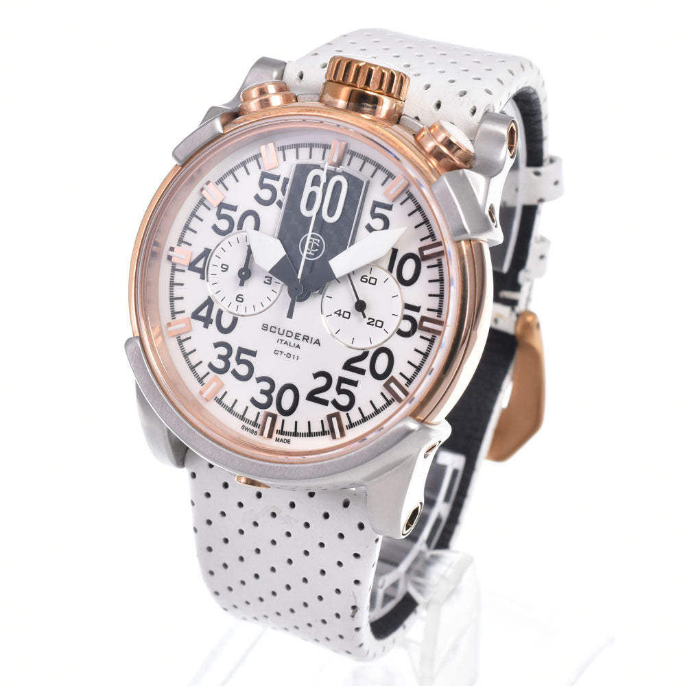 with paper CT SCUDERIA Touring CS10123 Chronograph white Dial Quartz Men's
 Watch O#148916