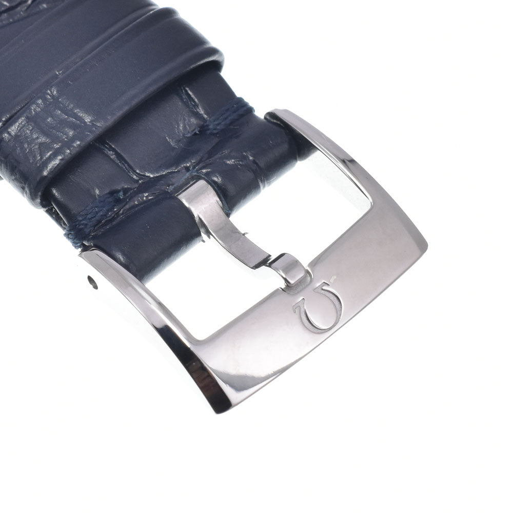 with paper OMEGA De Ville Tresor 435.18.40.21.03.00﻿1 Diamond Bezel Navy Dial Hand Winding Men's
 Watch O#148917