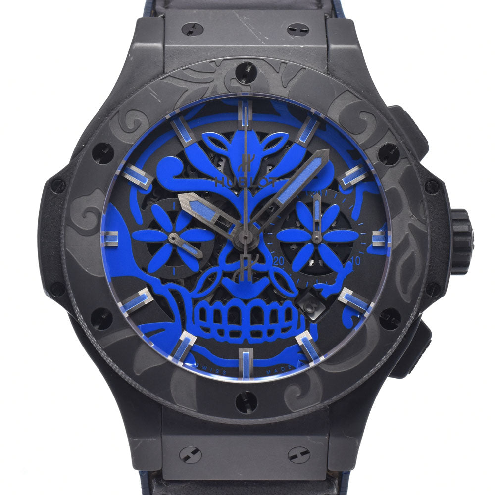 with paper HUBLOT Big Bang Sugar Skull Blue Cobalt 311.CI.1190.VR.AKS16 Limited to 50 Black / blue Dial Automatic Men's
 Watch O#148921
