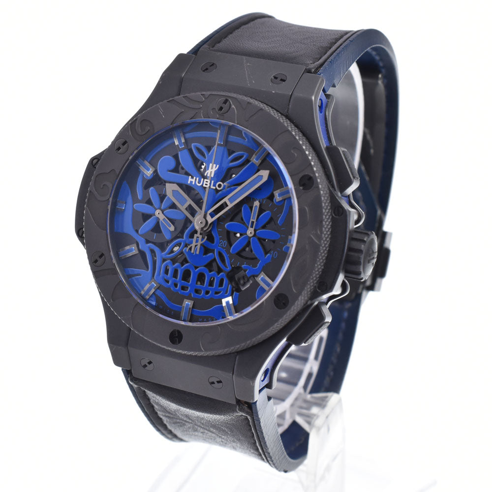 with paper HUBLOT Big Bang Sugar Skull Blue Cobalt 311.CI.1190.VR.AKS16 Limited to 50 Black / blue Dial Automatic Men's
 Watch O#148921