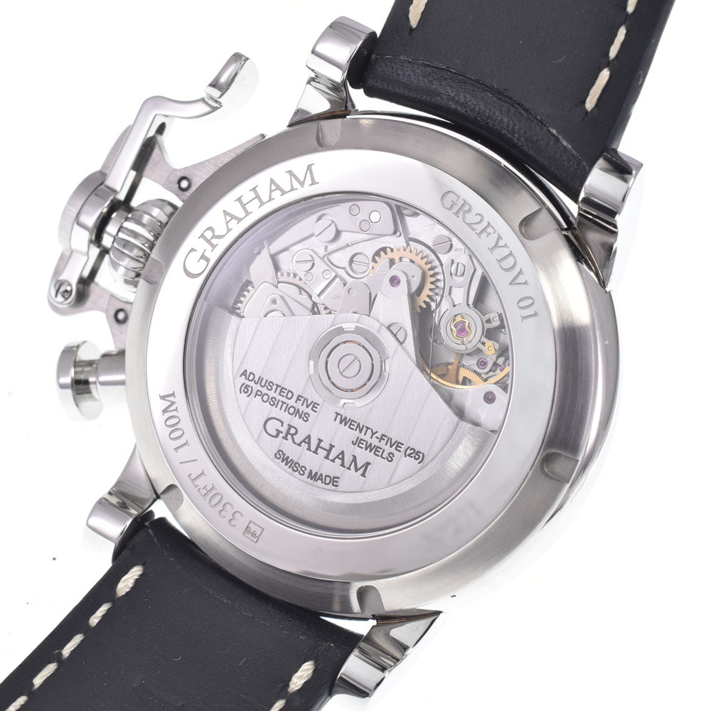 with paper GRAHAM Chrono Fighter Vintage 2CVAS.B02A Chronograph day date black Dial Automatic Men's
 Watch O#148924