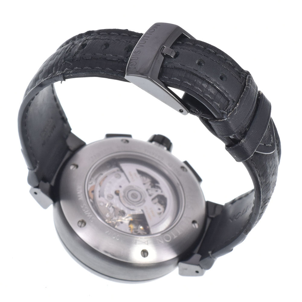 with paper LOUIS VUITTON Tambour Evolution Q1058 GMT chronograph black Dial Automatic Men's
 Watch O#148926