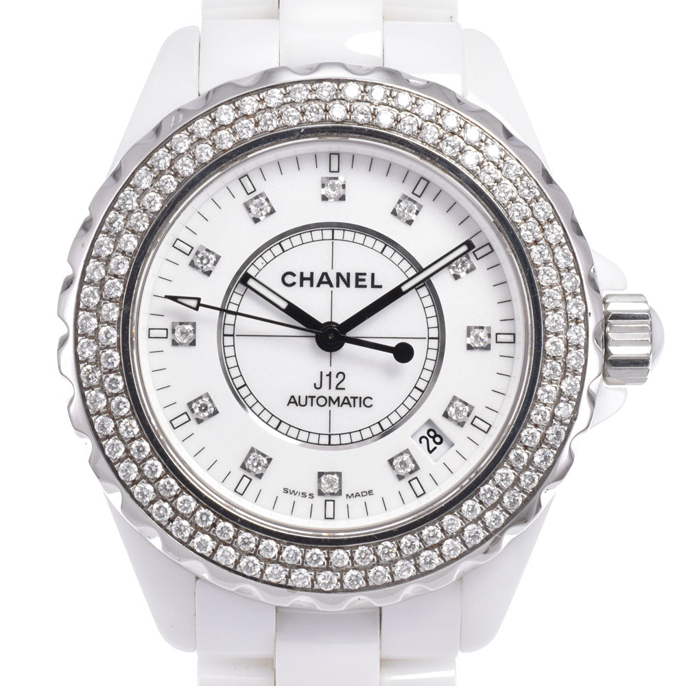 CHANEL J12 white ceramic H1629 Diamond date white Dial Automatic Men's
 Watch O#148928