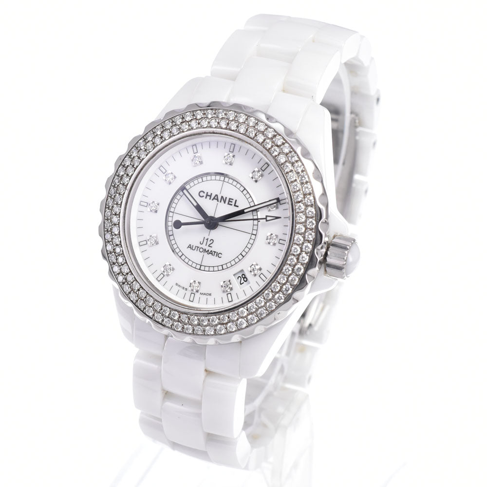 CHANEL J12 white ceramic H1629 Diamond date white Dial Automatic Men's
 Watch O#148928