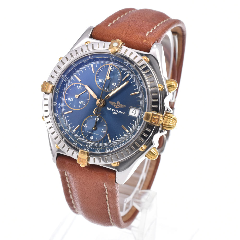 with paper BREITLING Chronomat Bikoro B13050 Chronograph blue Dial Automatic Men's
 Watch P#148930