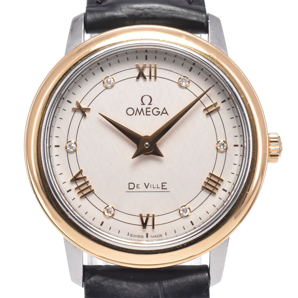 OMEGA De Ville Prestige 424.23.27.60.52.001 6P diamond Silver Dial Quartz Ladies
 Watch P#148935