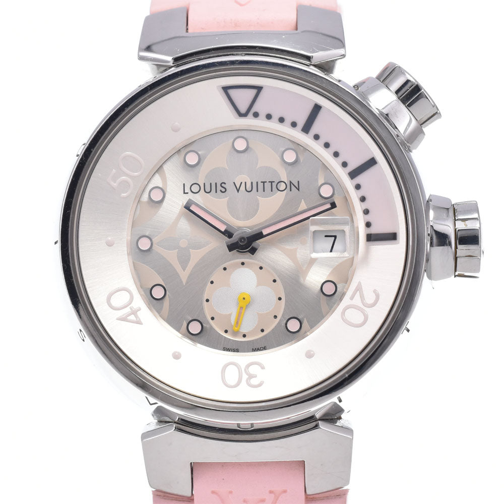 LOUIS VUITTON Tambour Diving Q131M Date Silver Dial Quartz Ladies
 Watch P#148939