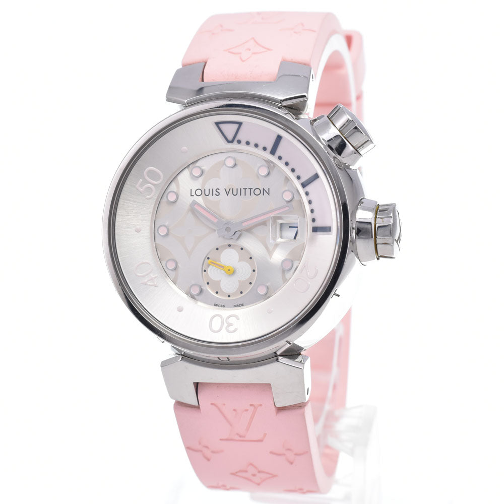 LOUIS VUITTON Tambour Diving Q131M Date Silver Dial Quartz Ladies
 Watch P#148939