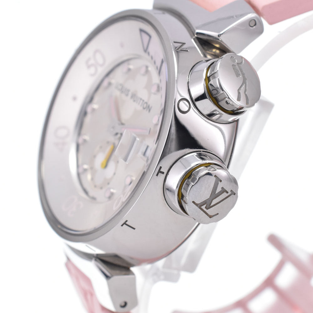 LOUIS VUITTON Tambour Diving Q131M Date Silver Dial Quartz Ladies
 Watch P#148939