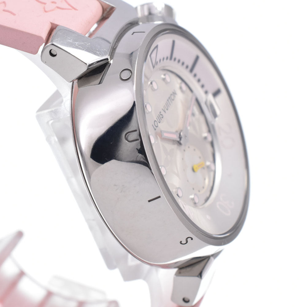 LOUIS VUITTON Tambour Diving Q131M Date Silver Dial Quartz Ladies
 Watch P#148939